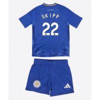 Maglia Calcio Leicester City Oliver Skipp #22 Prima Divisa Bambino 2024-25 Manica Corta (+ pantaloncini)